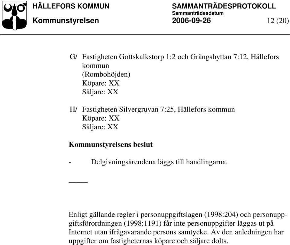 till handlingarna.