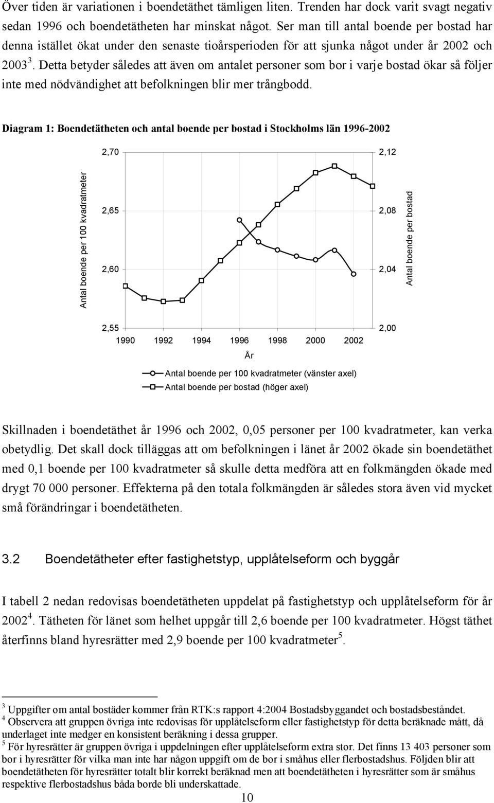 Detta betyder således att även om antalet personer som bor i varje bostad ökar så följer inte med nödvändighet att befolkningen blir mer trångbodd.