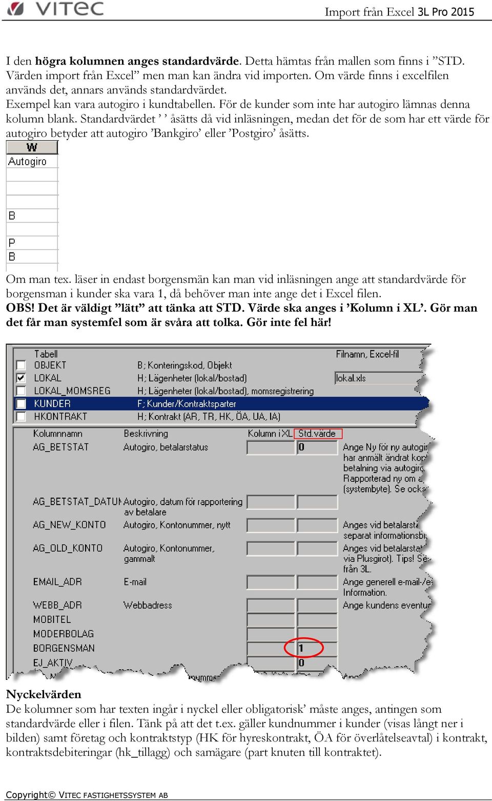 Standardvärdet åsätts då vid inläsningen, medan det för de som har ett värde för autogiro betyder att autogiro Bankgiro eller Postgiro åsätts. Om man tex.