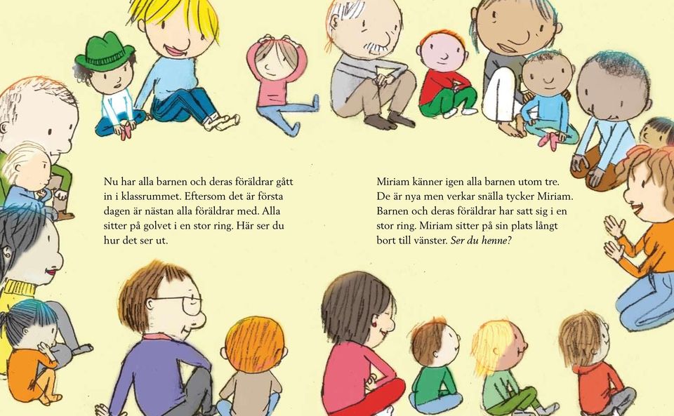 Här ser du hur det ser ut. Miriam känner igen alla barnen utom tre.
