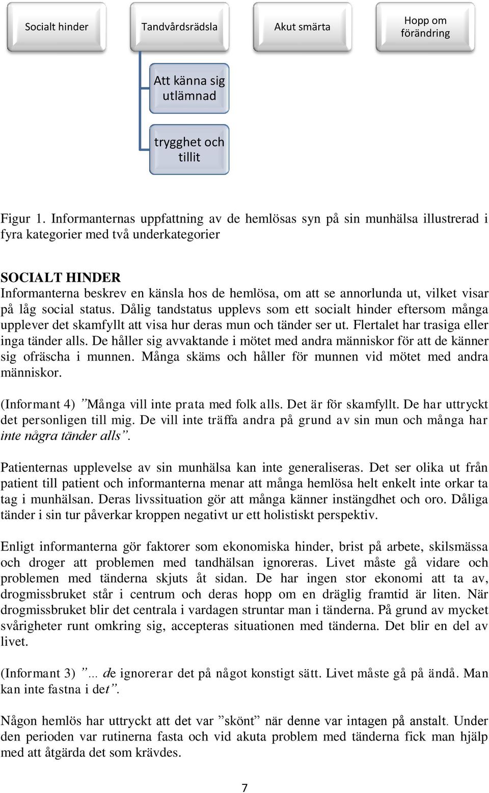 ut, vilket visar på låg social status. Dålig tandstatus upplevs som ett socialt hinder eftersom många upplever det skamfyllt att visa hur deras mun och tänder ser ut.