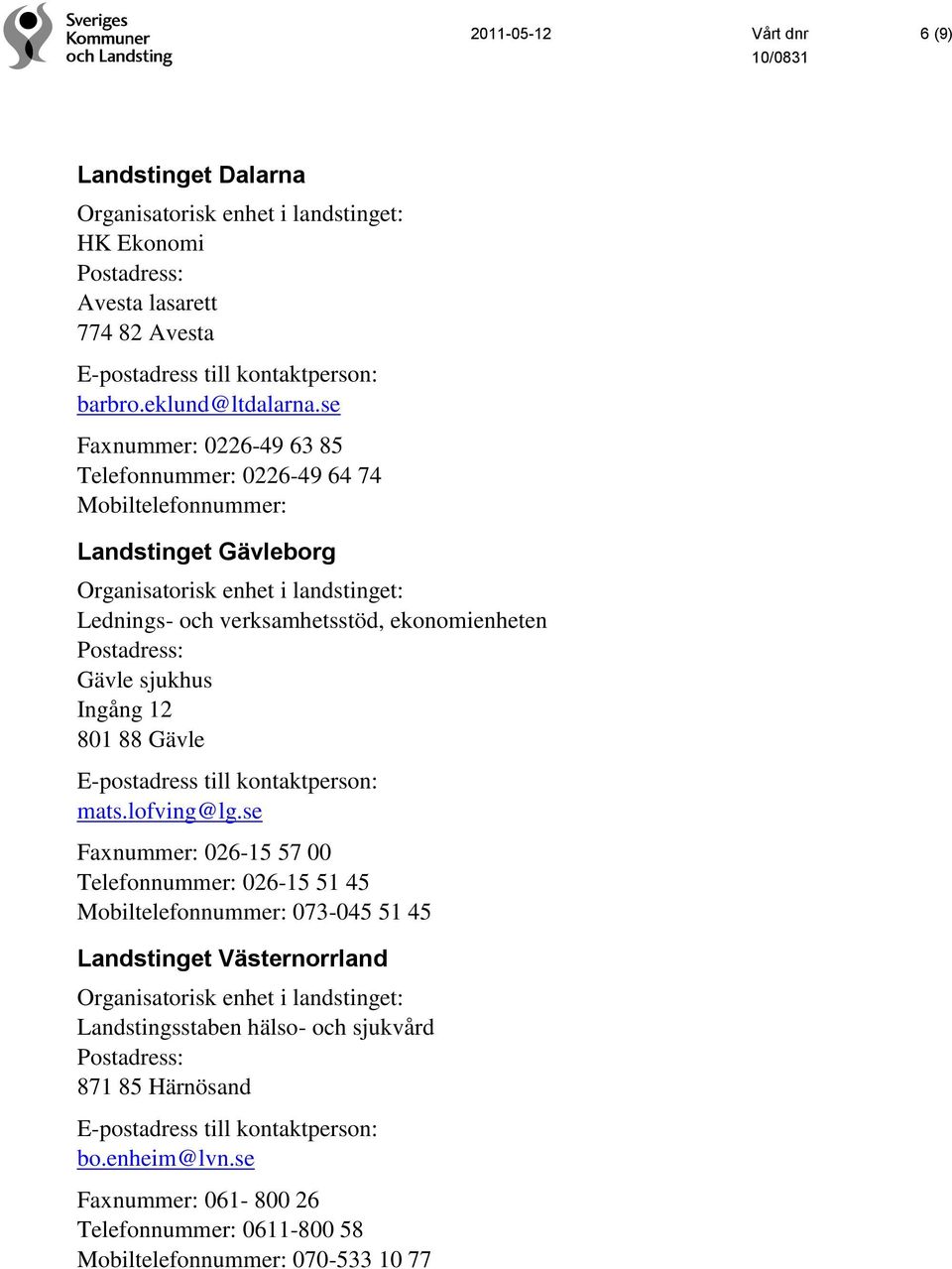 Gävle sjukhus Ingång 12 801 88 Gävle mats.lofving@lg.