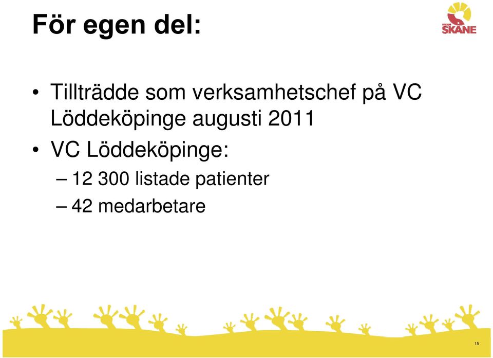 augusti 2011 VC Löddeköpinge: 12