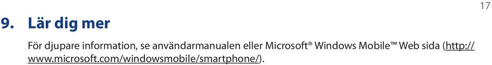 Windows Mobile Web sida (http:// www.