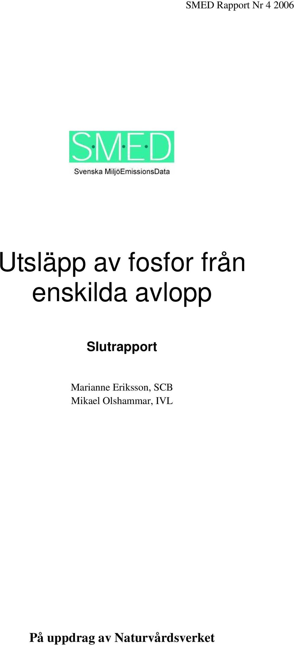 Slutrapport Marianne Eriksson, SCB