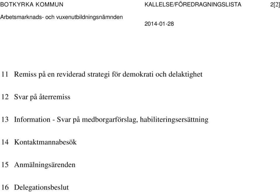 Svar på återremiss 13 Information - Svar på medborgarförslag,