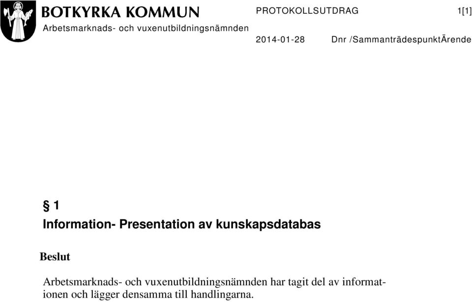 del av informationen och