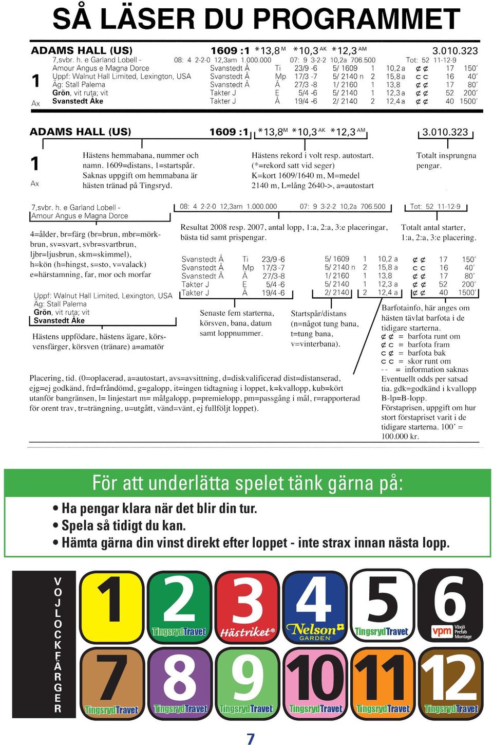 Hämta gärna din vinst direkt efter loppet - inte strax innan nästa lopp.