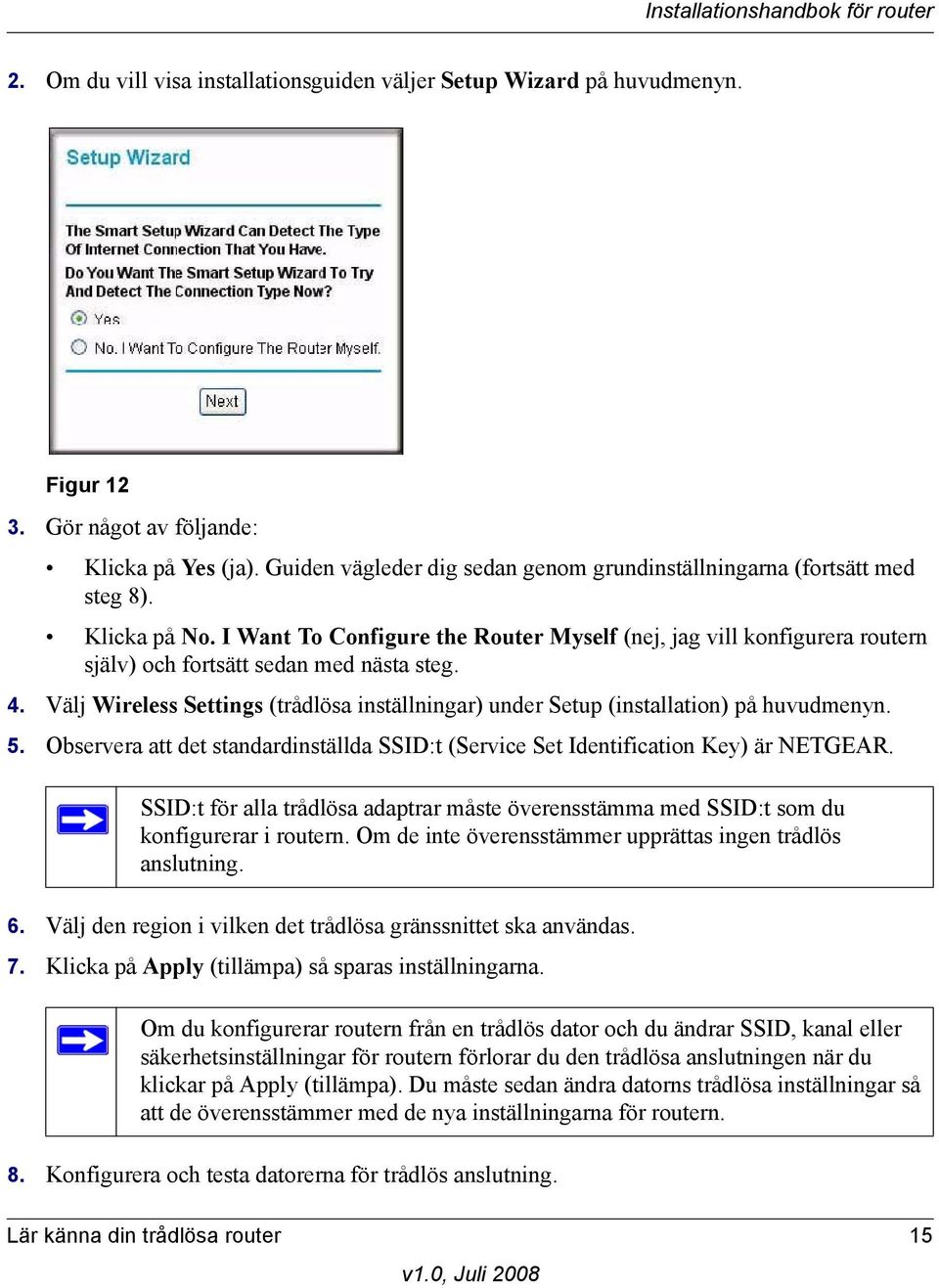 I Want To Configure the Router Myself (nej, jag vill konfigurera routern själv) och fortsätt sedan med nästa steg. 4.