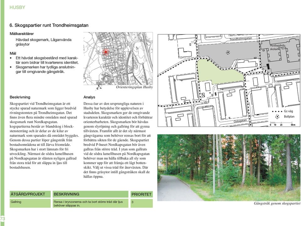 Trondheimsgatan Husbygårdsskolan Skogspartiet vid Trondheimsgatan är ett stycke sparad naturmark som ligger bredvid rivningstomten på Trondheimsgatan.