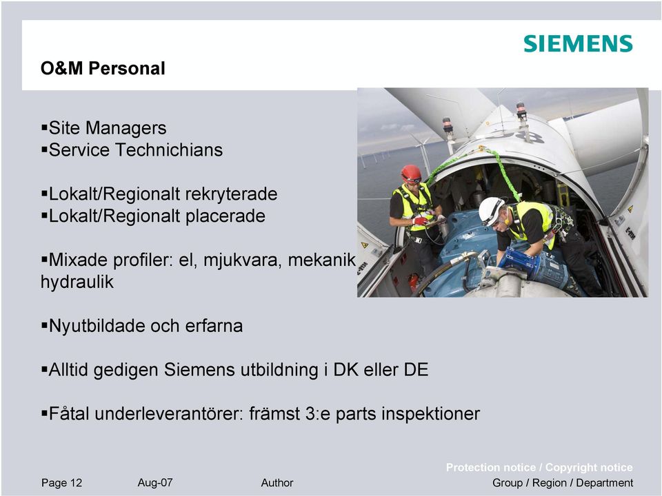 mekanik, hydraulik Nyutbildade och erfarna Alltid gedigen Siemens