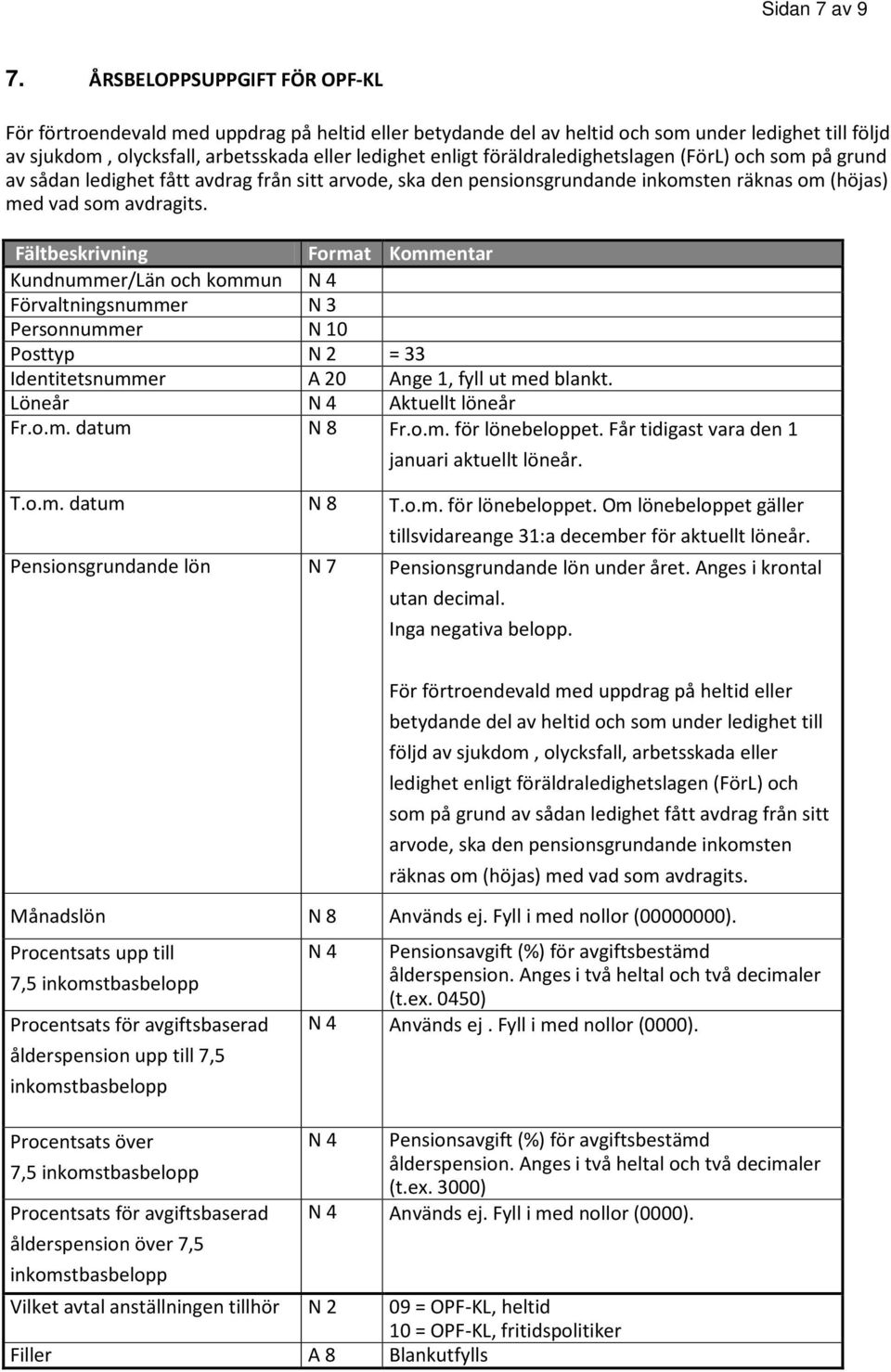 föräldraledighetslagen (FörL) och som på grund av sådan ledighet fått avdrag från sitt arvode, ska den pensionsgrundande inkomsten räknas om (höjas) med vad som avdragits.