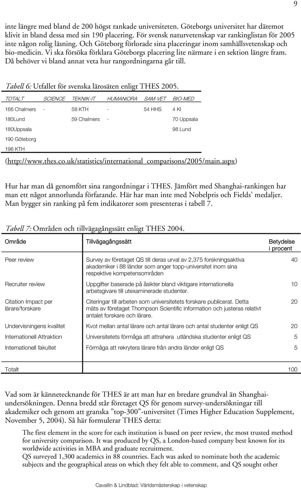 Vi ska försöka förklara Göteborgs placering lite närmare i en sektion längre fram. Då behöver vi bland annat veta hur rangordningarna går till.