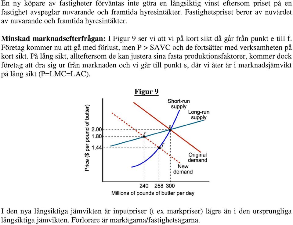 Företag kommer nu att gå med förlust, men P > SAVC och de fortsätter med verksamheten på kort sikt.