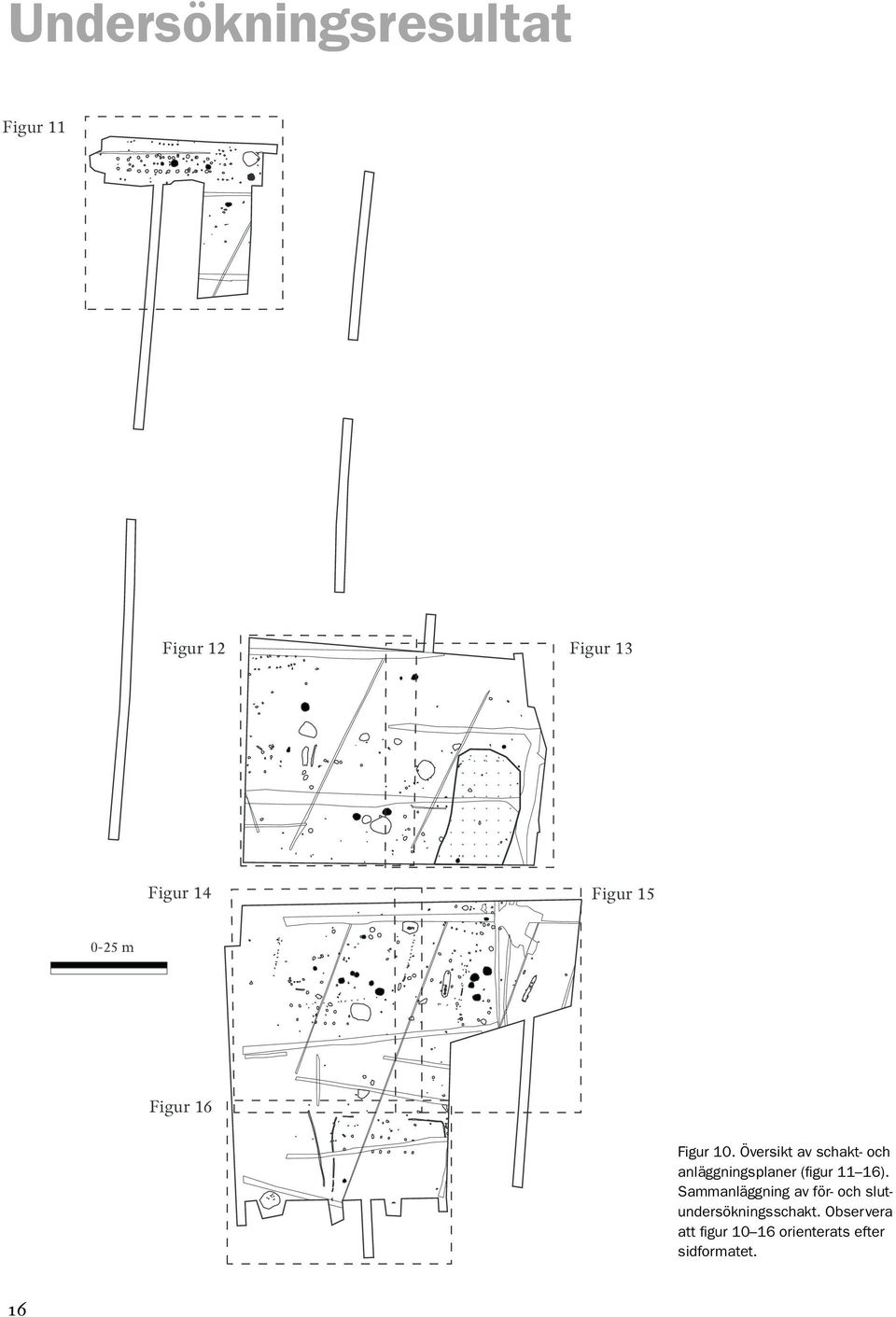Översikt av schakt- och anläggningsplaner (figur 11 16).