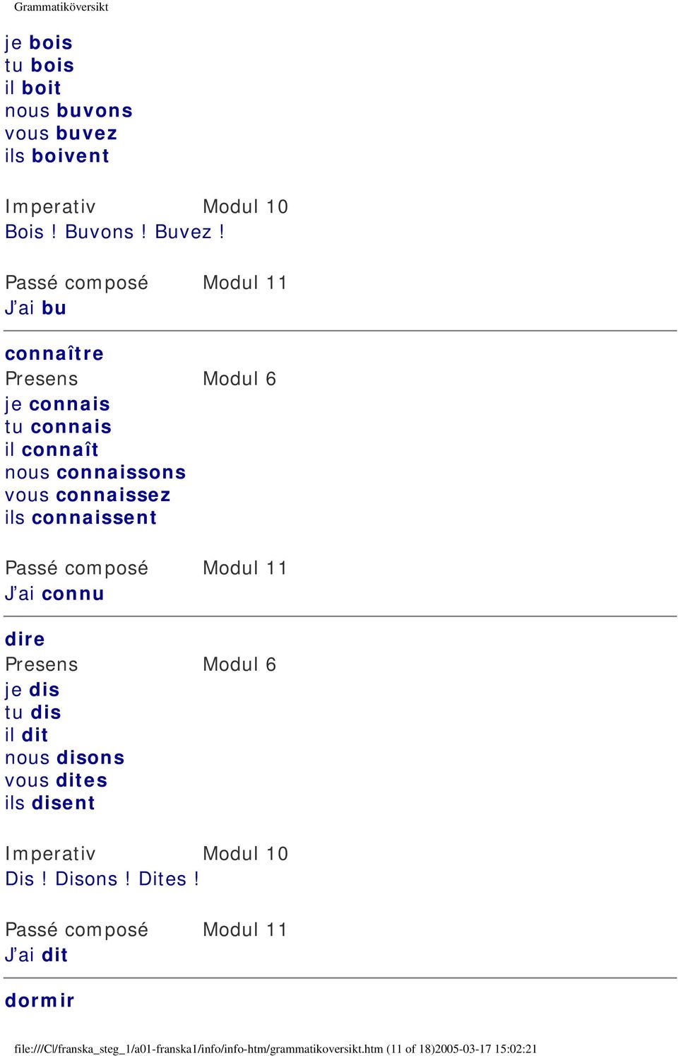 connaissent J ai connu dire Presens Modul 6 je dis tu dis il dit nous disons vous dites ils disent Dis!