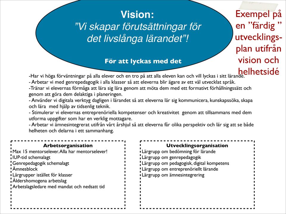 -Tränar vi elevernas förmåga att lära sig lära genom att möta dem med ett formativt förhållningssätt och genom att göra dem delaktiga i planeringen.