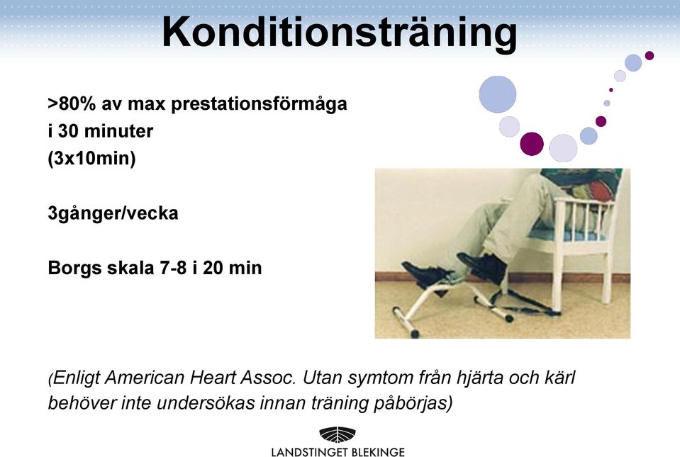 min (Enligt American Heart Assoc.