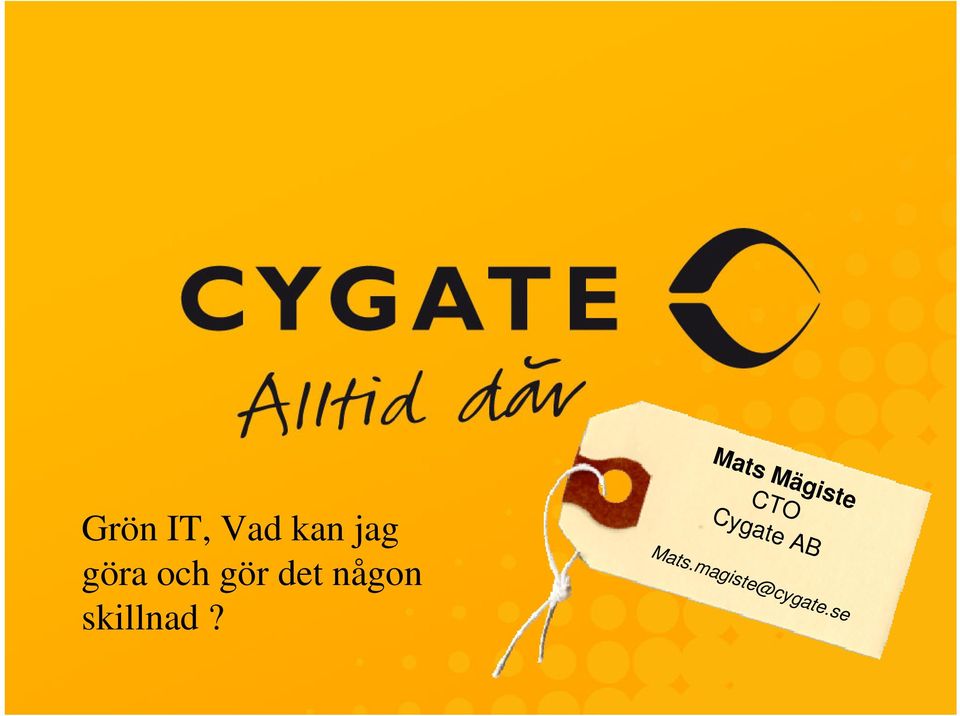 se Grön IT, Vad kan jag