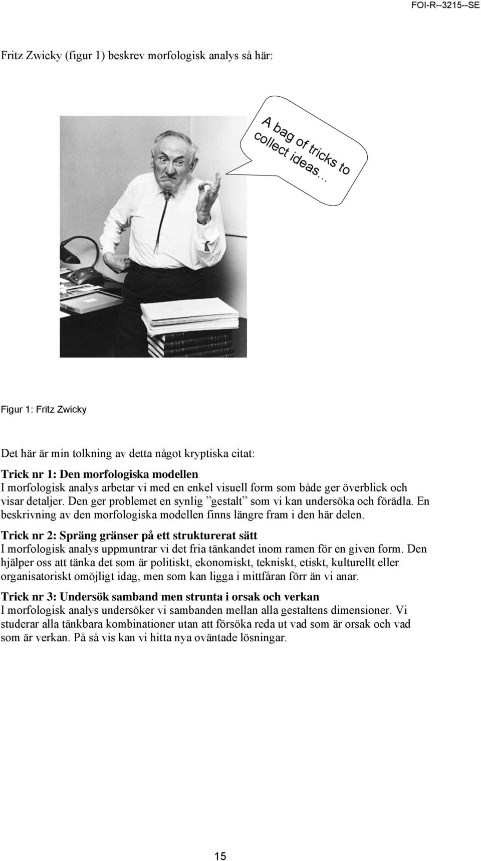 En beskrivning av den morfologiska modellen finns längre fram i den här delen.