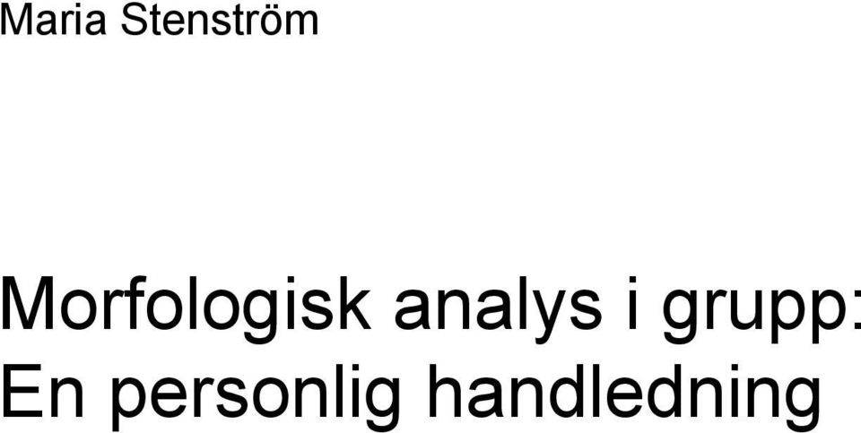 analys i grupp: