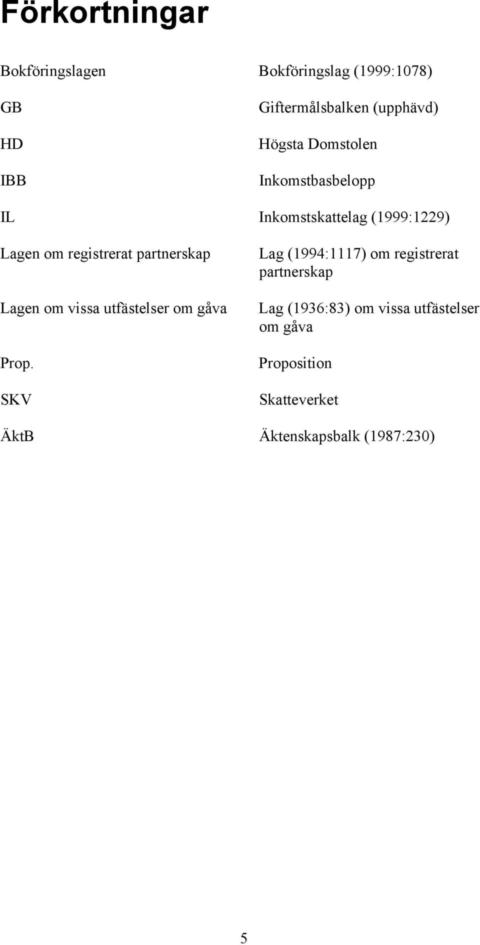 partnerskap Lagen om vissa utfästelser om gåva Prop.
