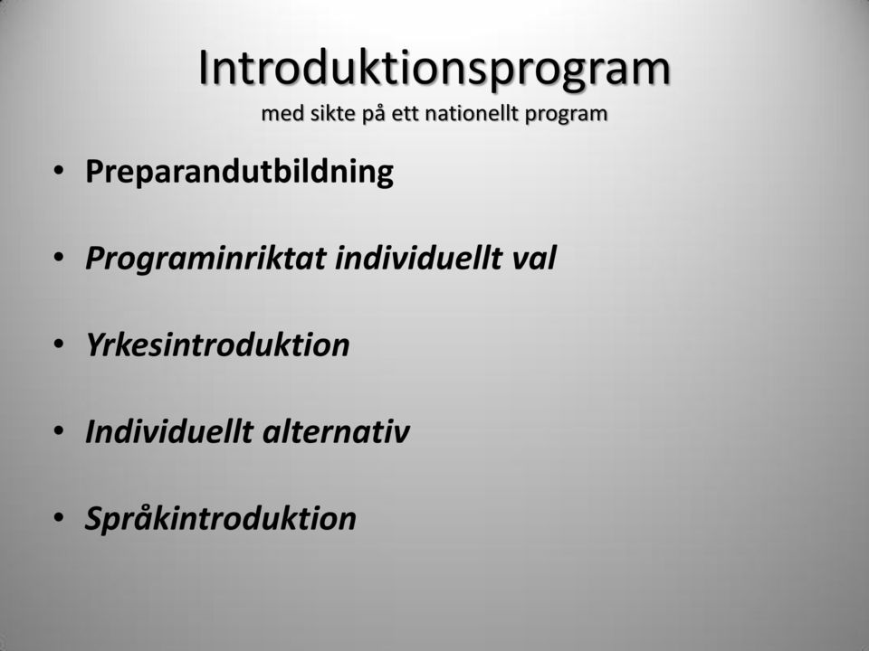 Programinriktat individuellt val