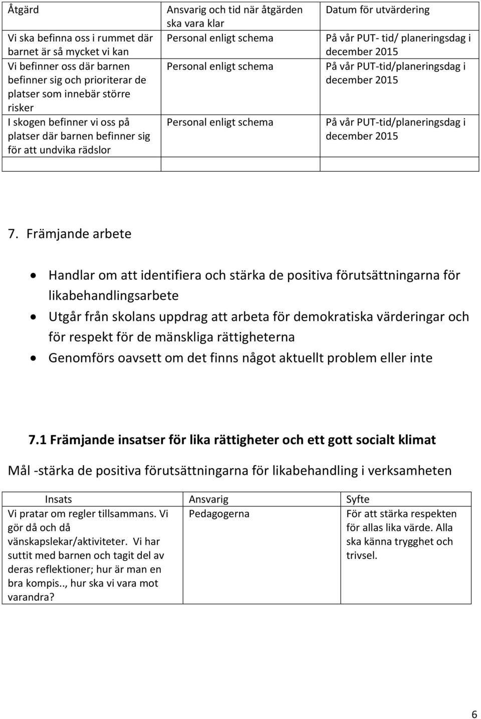 planeringsdag i december 2015 På vår PUT-tid/planeringsdag i december 2015 På vår PUT-tid/planeringsdag i december 2015 7.