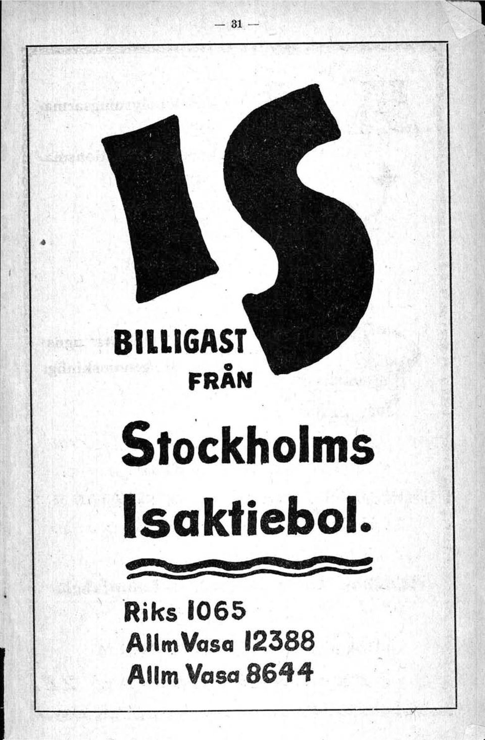 ..- = - ", \ "Riks 1065,,' " ',AU",Vasa 12388 "