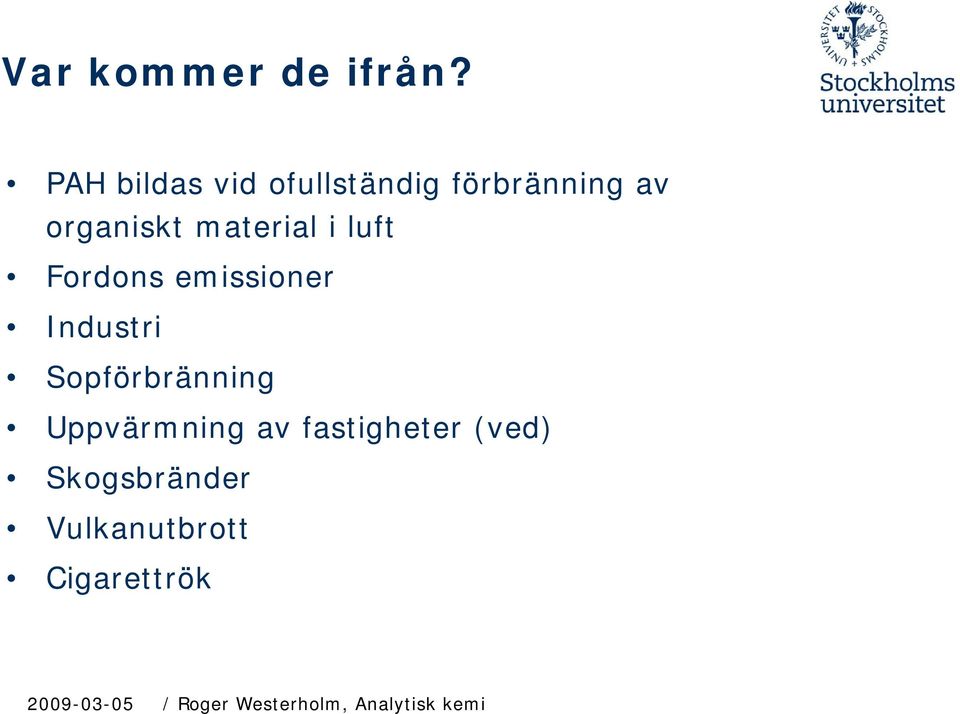 i luft Fordons emissioner i Industri Sopförbränning