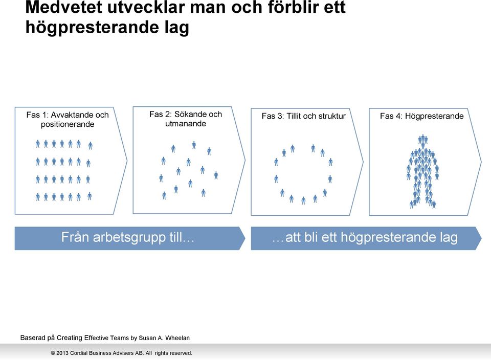 Tillit och struktur Fas 4: Högpresterande Från arbetsgrupp till att