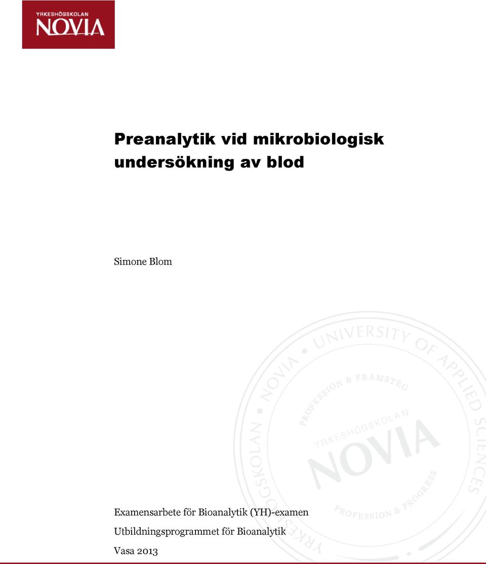 Examensarbete för Bioanalytik