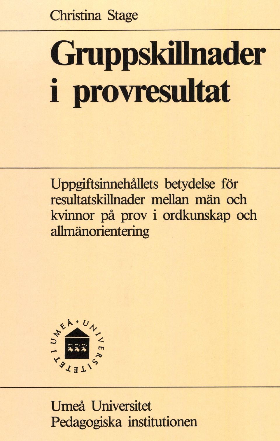 resultatskillnader mellan män och kvinnor på prov i