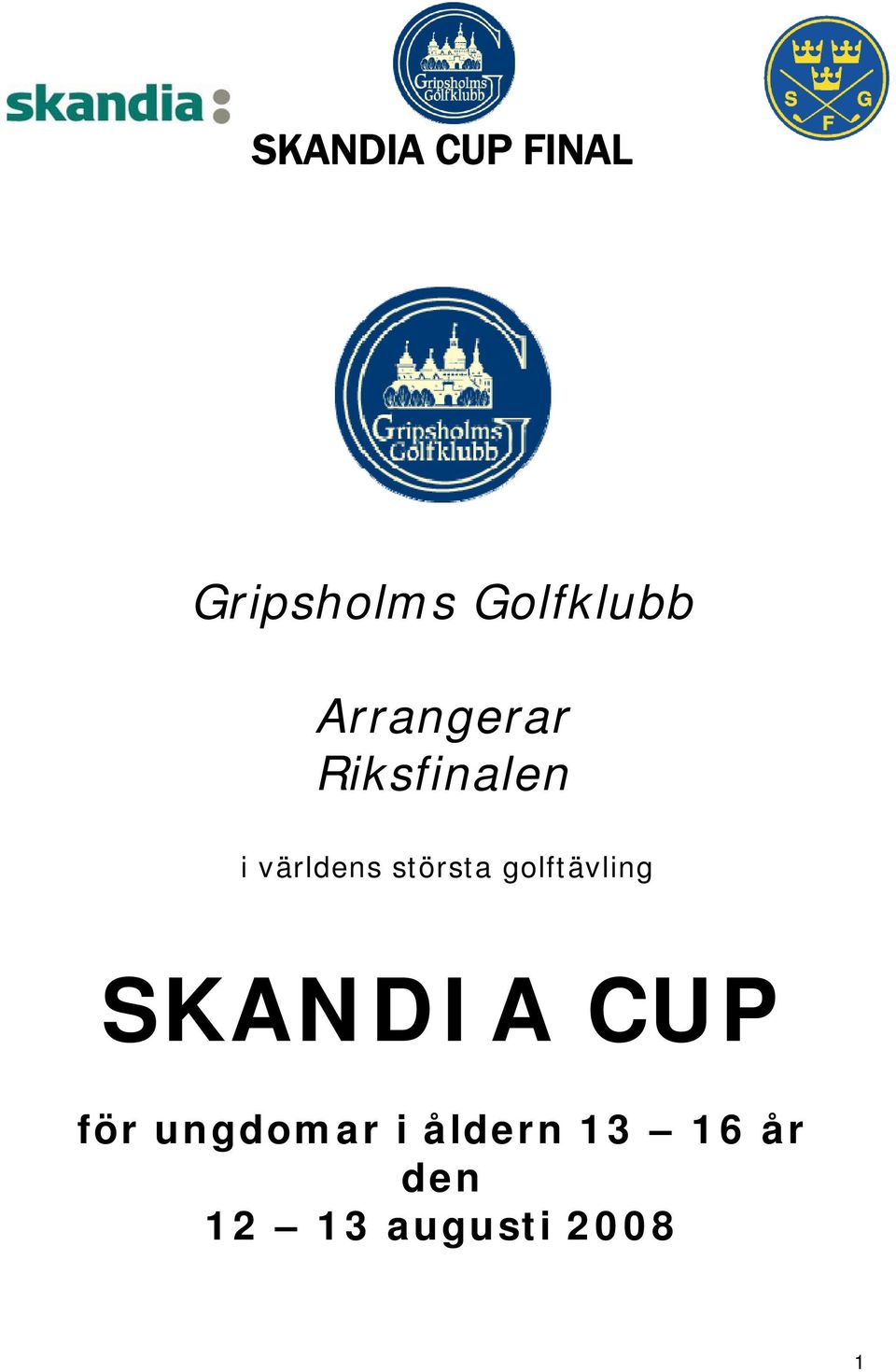 golftävling SKANDIA CUP för