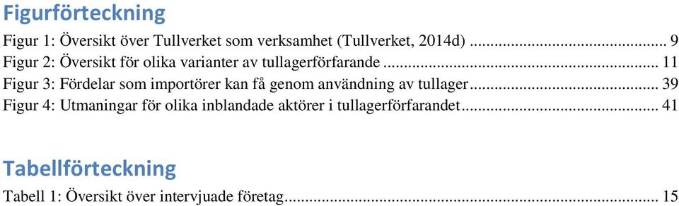 .. 11 Figur 3: Fördelar som importörer kan få genom användning av tullager.