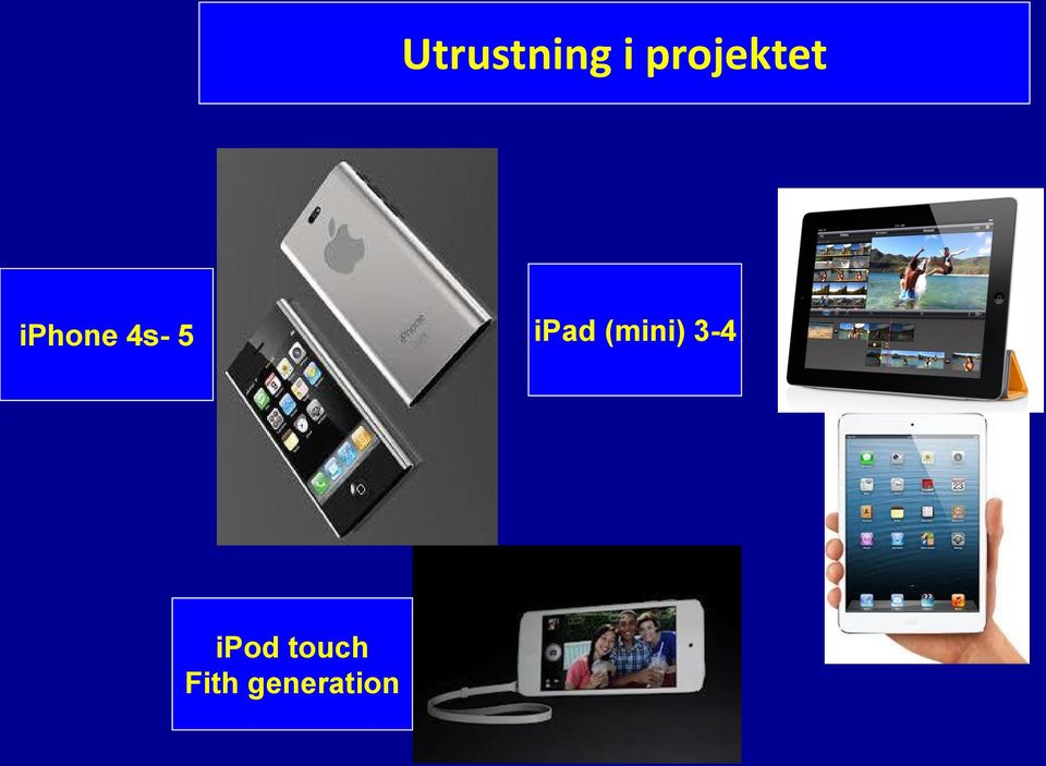 4s- 5 ipad (mini)