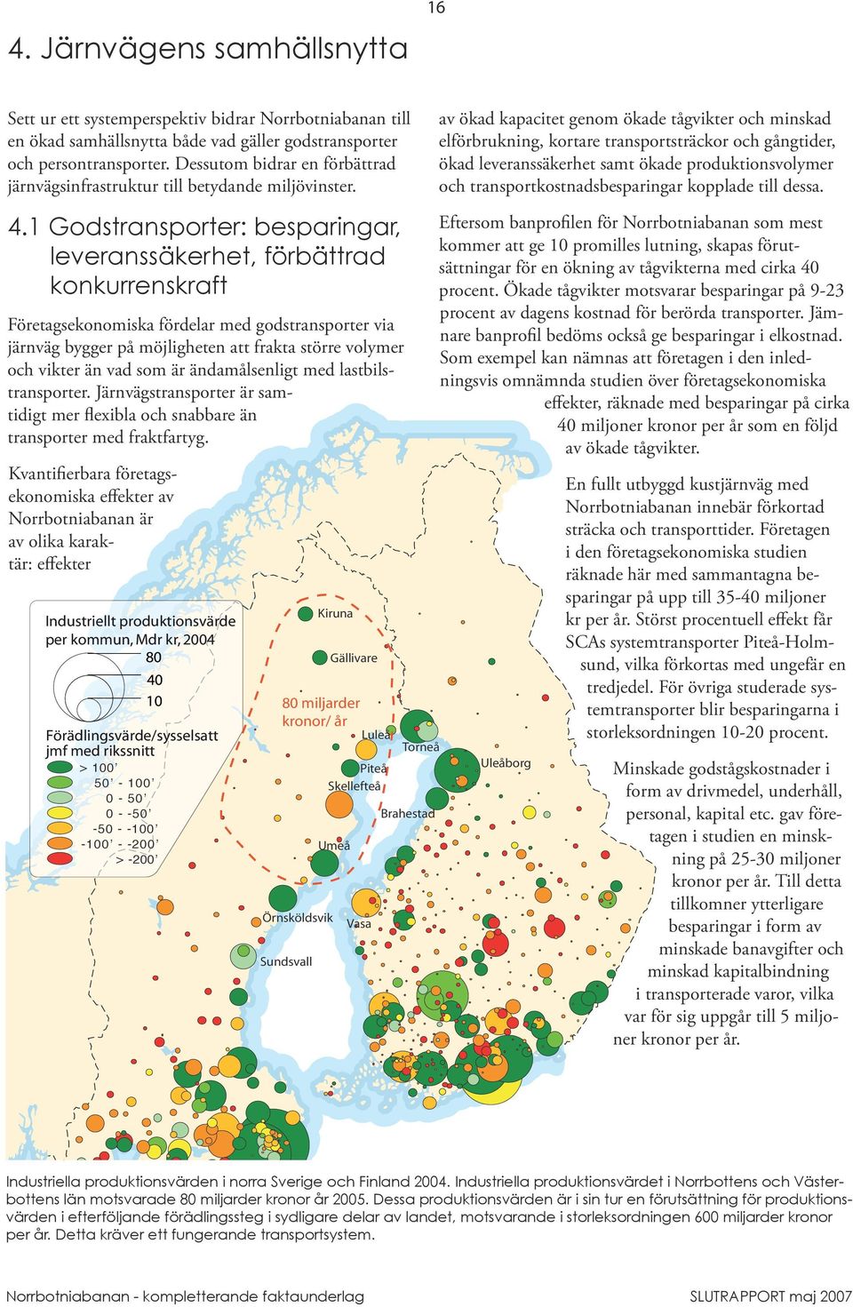 1 Godstransporter: besparingar, leveranssäkerhet, förbättrad konkurrenskraft Företagsekonomiska fördelar med godstransporter via järnväg bygger på möjligheten att frakta större volymer och vikter än