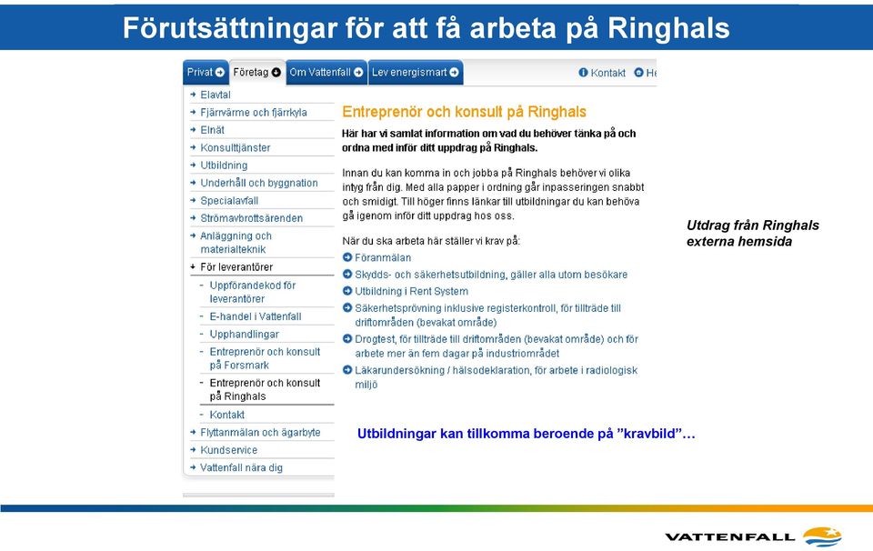 Ringhals externa hemsida