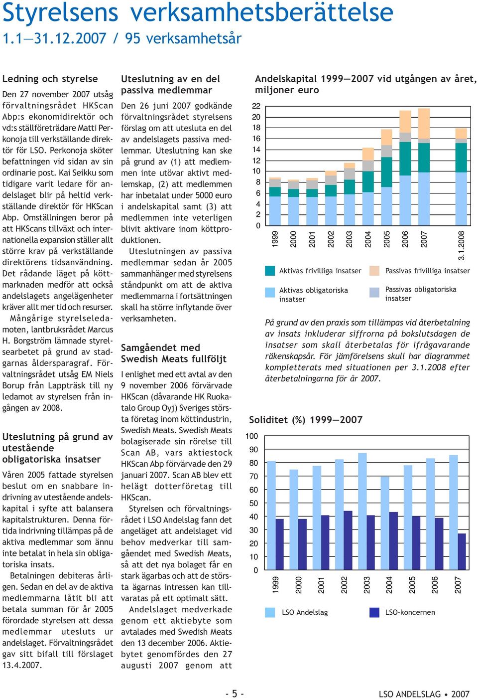 Perkonoja sköter befattningen vid sidan av sin ordinarie post. Kai Seikku som tidigare varit ledare för andelslaget blir på heltid verkställande direktör för HKScan Abp.
