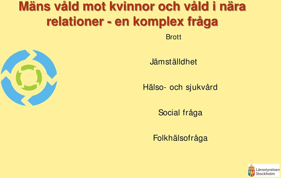 fråga Brott Jämställdhet Hälso-