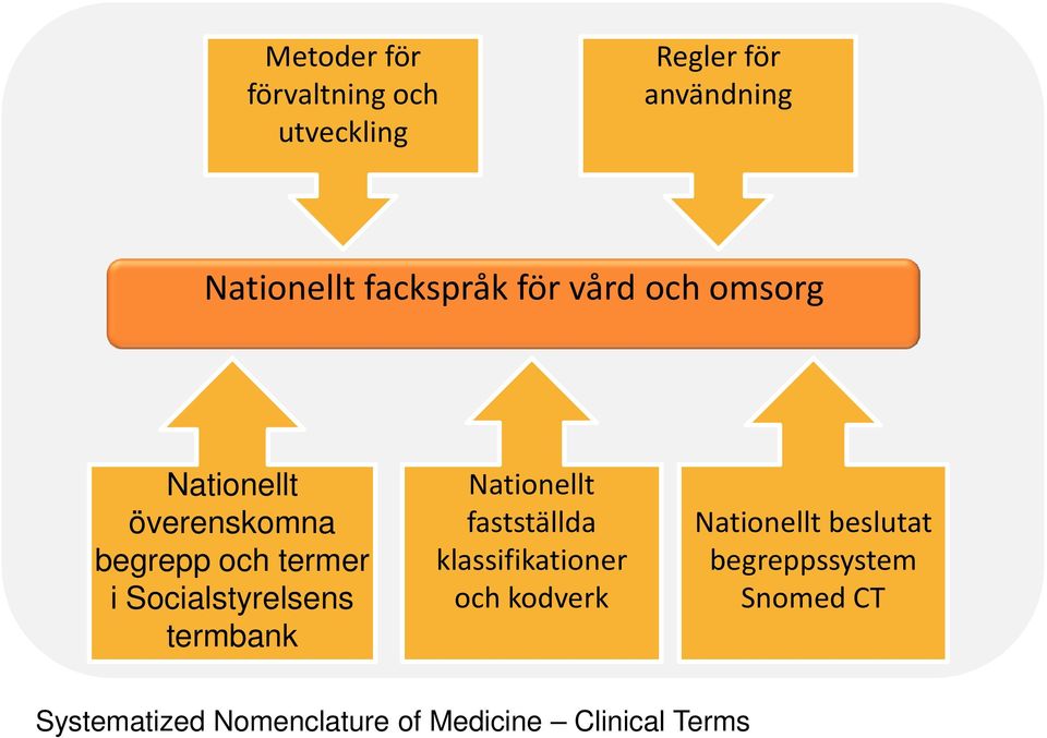 Socialstyrelsens termbank Nationellt fastställda klassifikationer och kodverk