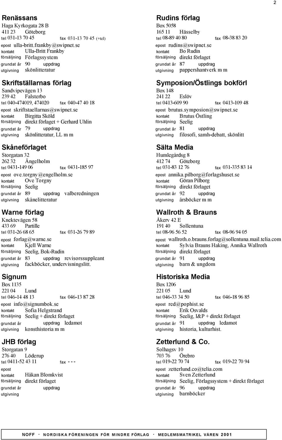 se Birgitta Sköld + Gerhard Uhlin 79 uppdrag skönlitteratur, LL m m Skåneförlaget Storgatan 32 262 32 Ängelholm tel 0431-149 06 0431-185 97 ove.torgny@engelholm.