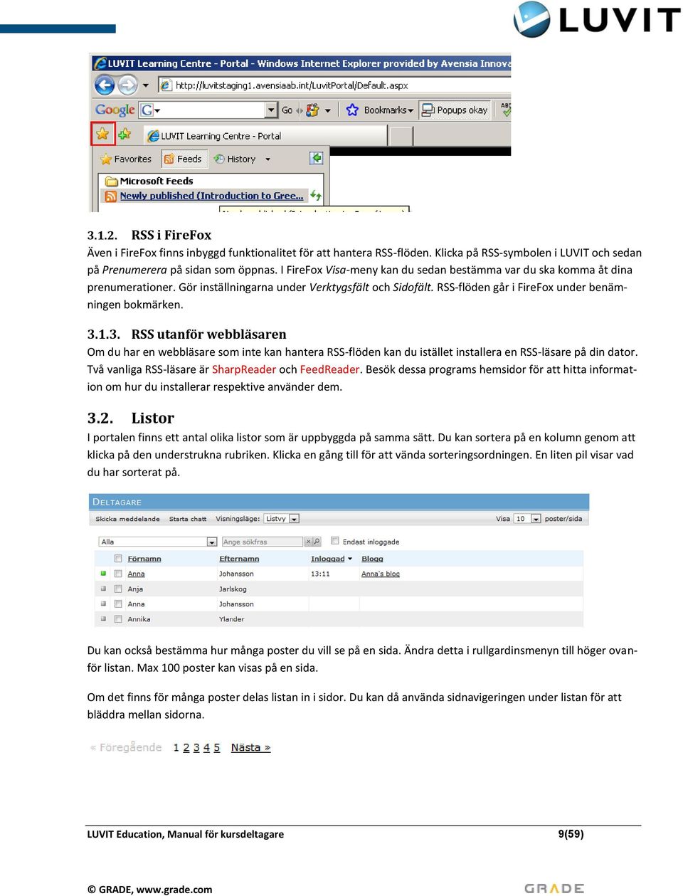 1.3. RSS utanför webbläsaren Om du har en webbläsare som inte kan hantera RSS-flöden kan du istället installera en RSS-läsare på din dator. Två vanliga RSS-läsare är SharpReader och FeedReader.