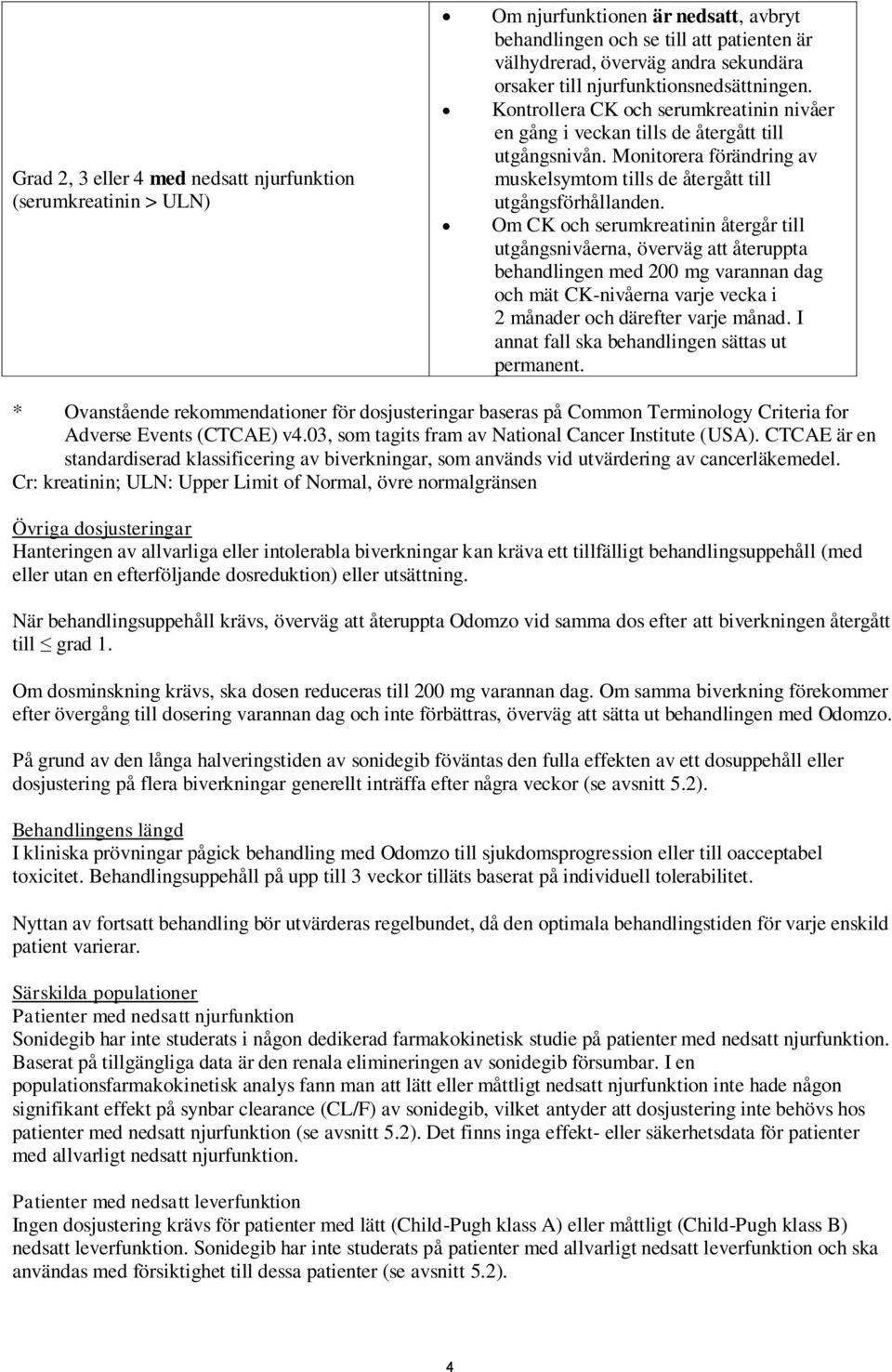 Monitorera förändring av muskelsymtom tills de återgått till utgångsförhållanden.