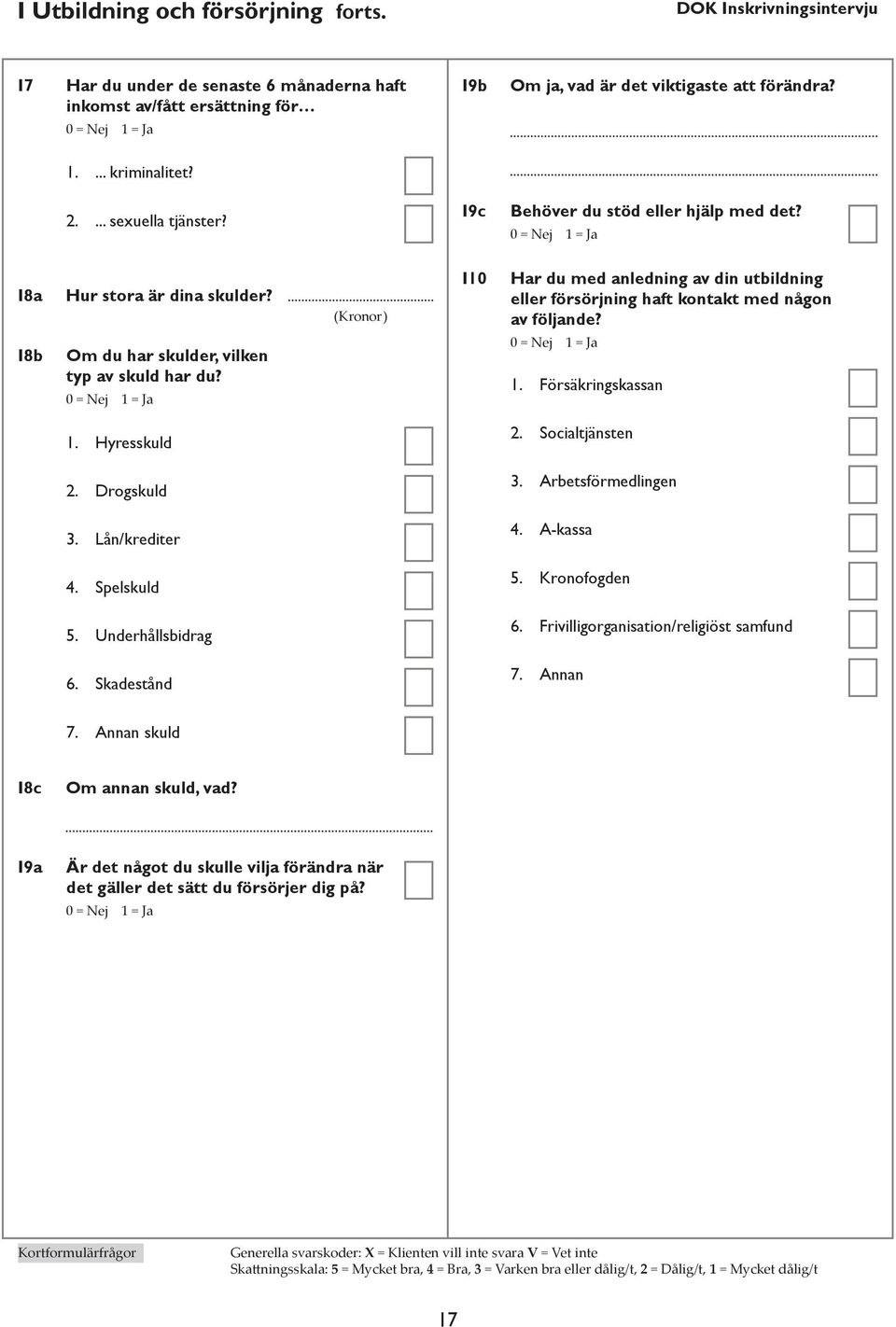 (Kronor) I10 Har du med anledning av din utbildning eller försörjning haft kontakt med någon av följande?