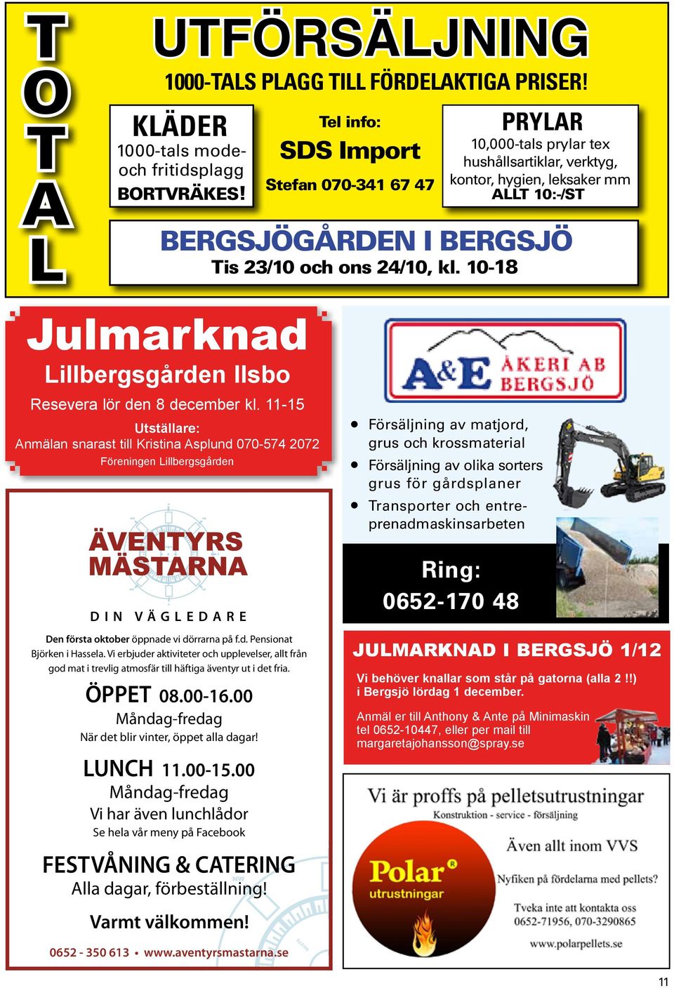 10-18 Julmarknad Lillbergsgården Ilsbo Resevera lör den 8 december kl.