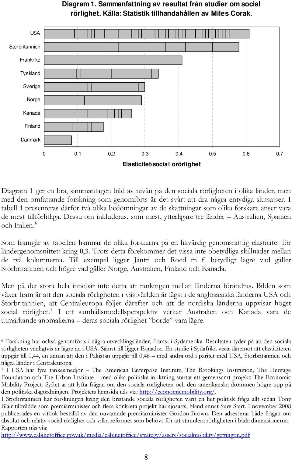 rörligheten i olika länder, men med den omfattande forskning som genomförts är det svårt att dra några entydiga slutsatser.