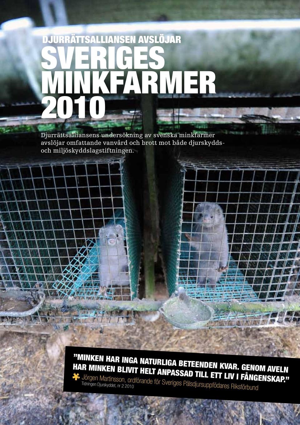 Minken har inga naturliga beteenden kvar.
