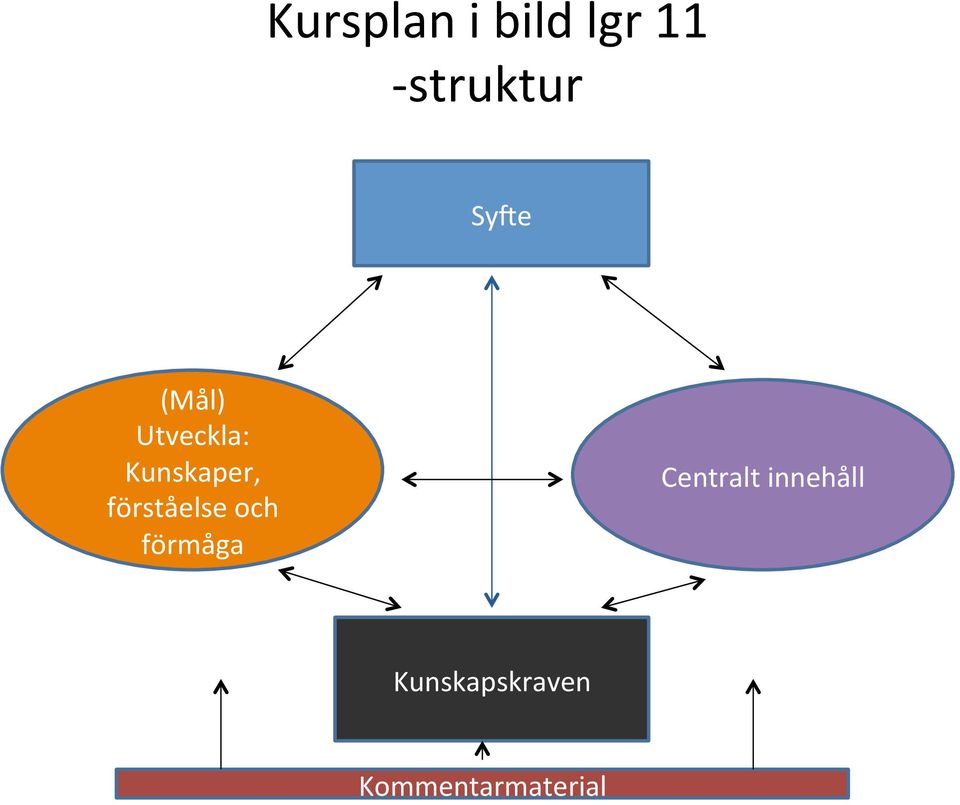 förståelse och förmåga Centralt