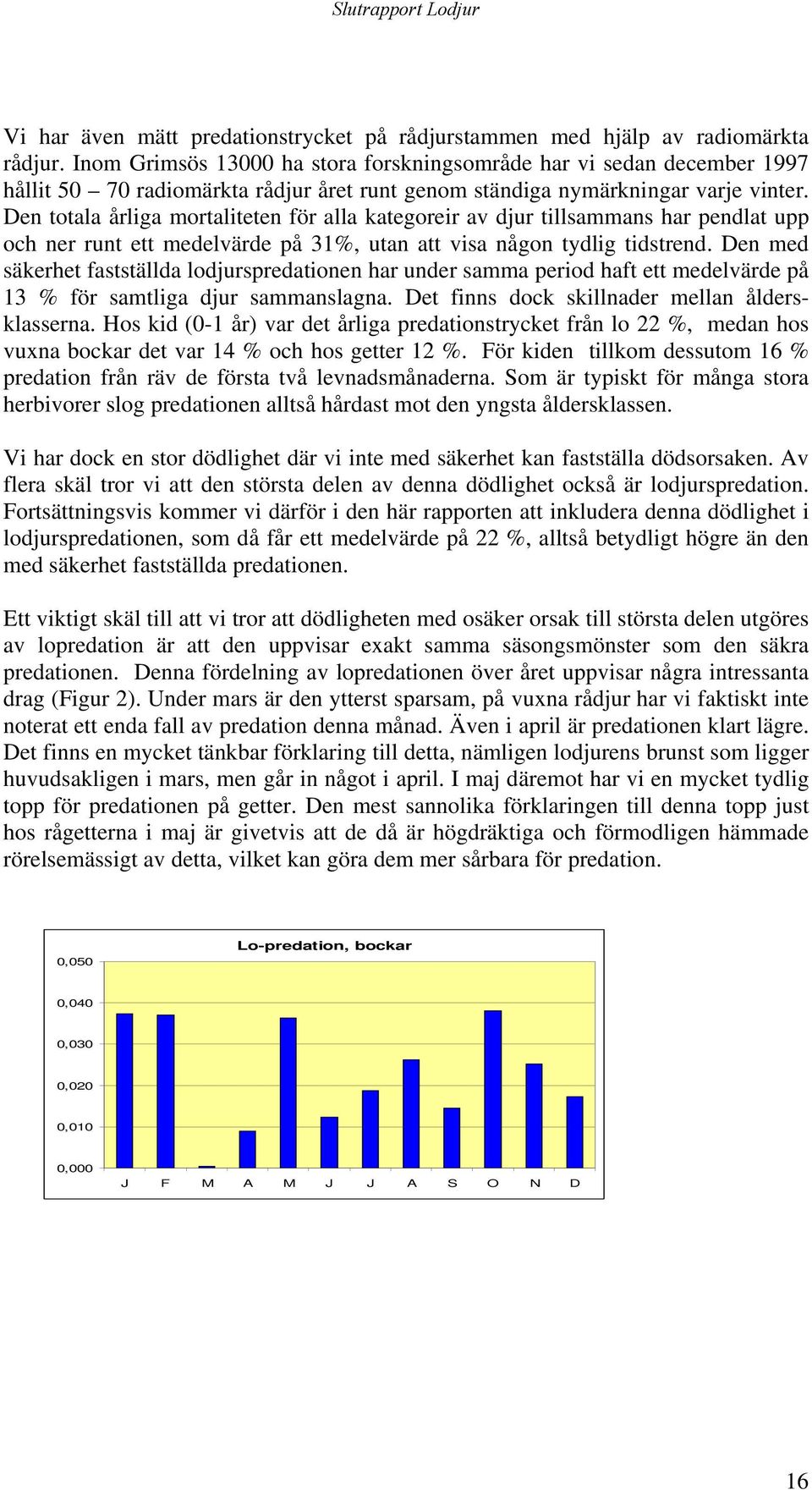 Den totala årliga mortaliteten för alla kategoreir av djur tillsammans har pendlat upp och ner runt ett medelvärde på 31%, utan att visa någon tydlig tidstrend.